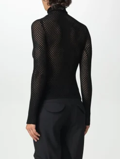 Maglia a dolcevita in rete di misto viscosa Off-white