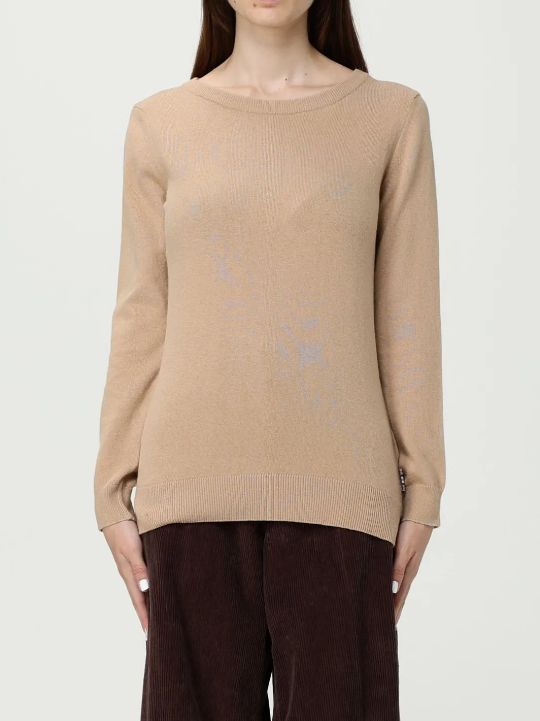 Maglia a girocollo con toppa check Barbour