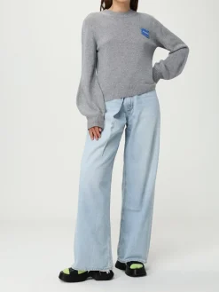 Maglia a girocollo in cashmere con logo Marni