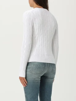 Maglia a girocollo in cotone intrecciato con logo Pony Polo Ralph Lauren