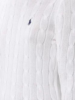 Maglia a girocollo in cotone intrecciato con logo Pony Polo Ralph Lauren