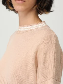 Maglia a girocollo in cotone con logo Marni