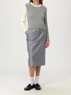 Maglia a girocollo in lana a coste Thom Browne