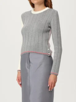 Maglia a girocollo in lana a coste Thom Browne