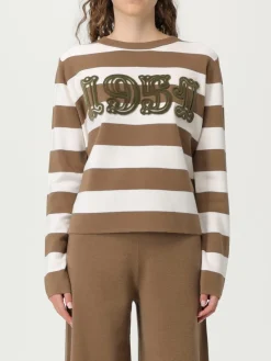 Maglia a girocollo in lana vergine a righe 1951 Max Mara