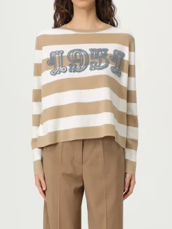 Maglia a girocollo in lana vergine a righe 1951 Max Mara