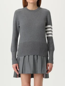 Maglia a girocollo in lana con banda 4-bar Thom Browne