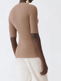 Maglia a girocollo in misto cashmere Fabiana Filippi