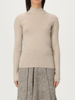 Maglia a lupetto in cotone a coste Brunello Cucinelli