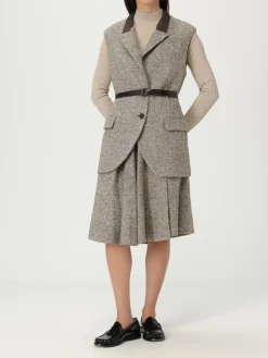 Maglia a lupetto in cotone a coste Brunello Cucinelli