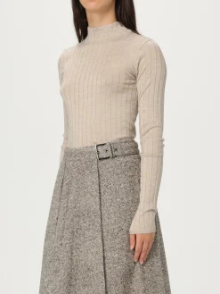 Maglia a lupetto in cotone a coste Brunello Cucinelli