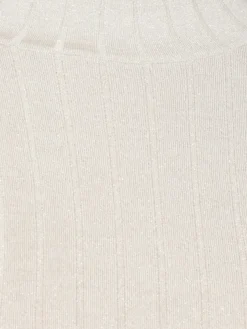 Maglia a lupetto in cotone a coste Brunello Cucinelli