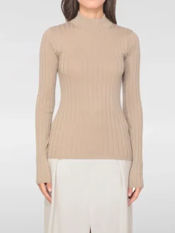 Maglia a lupetto in cotone a coste Brunello Cucinelli