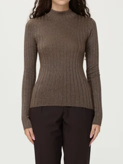 Maglia a lupetto in cotone a coste Brunello Cucinelli