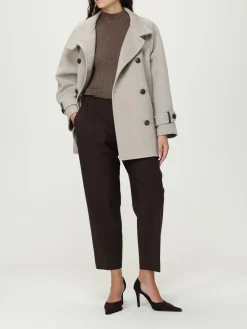 Maglia a lupetto in cotone a coste Brunello Cucinelli