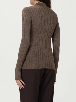 Maglia a lupetto in cotone a coste Brunello Cucinelli