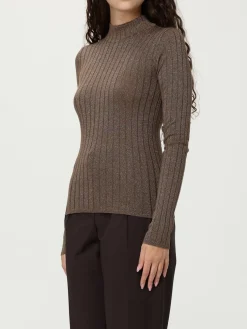 Maglia a lupetto in cotone a coste Brunello Cucinelli