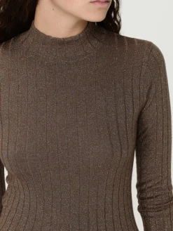 Maglia a lupetto in cotone a coste Brunello Cucinelli