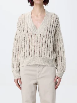 Maglia a v Brunello Cucinelli in misto seta