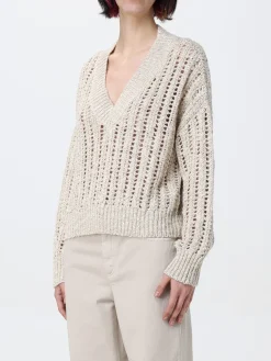 Maglia a v Brunello Cucinelli in misto seta