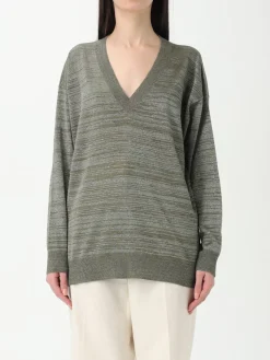 Maglia a v Fabiana Filippi in cotone e lino