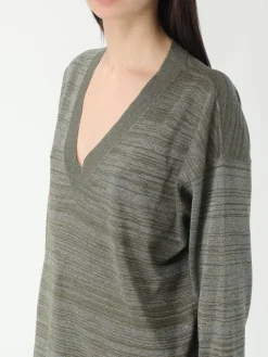 Maglia a v Fabiana Filippi in cotone e lino