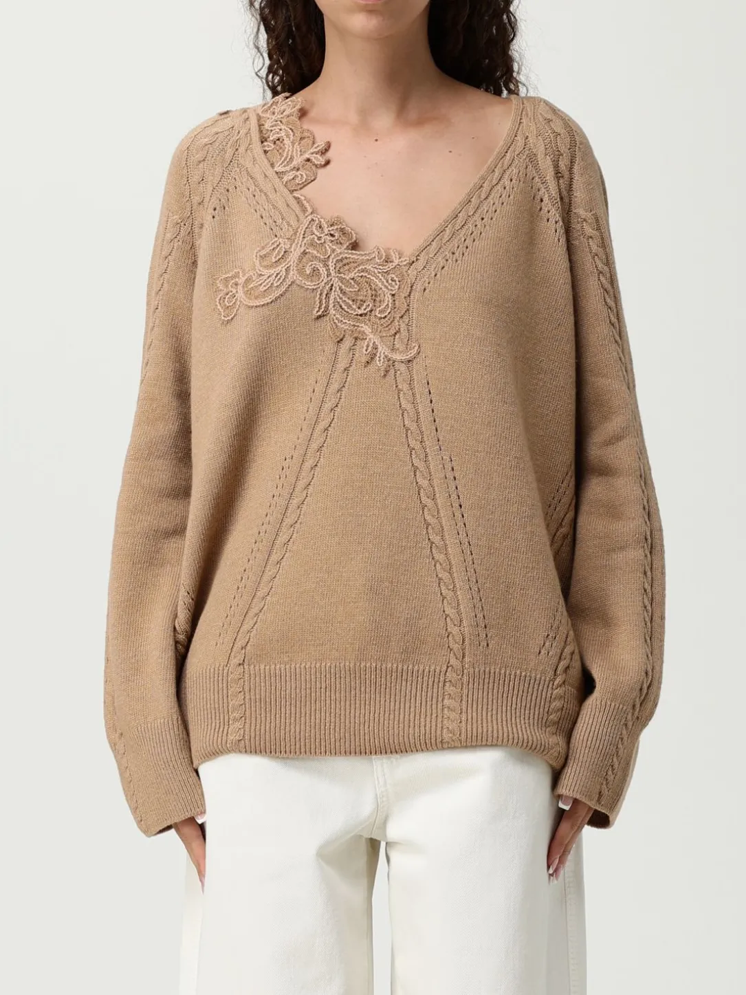 Maglia a v in misto lana Ermanno Scervino Life