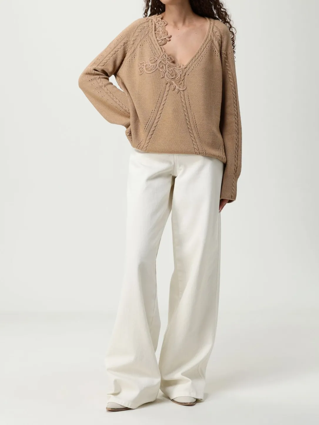 Maglia a v in misto lana Ermanno Scervino Life