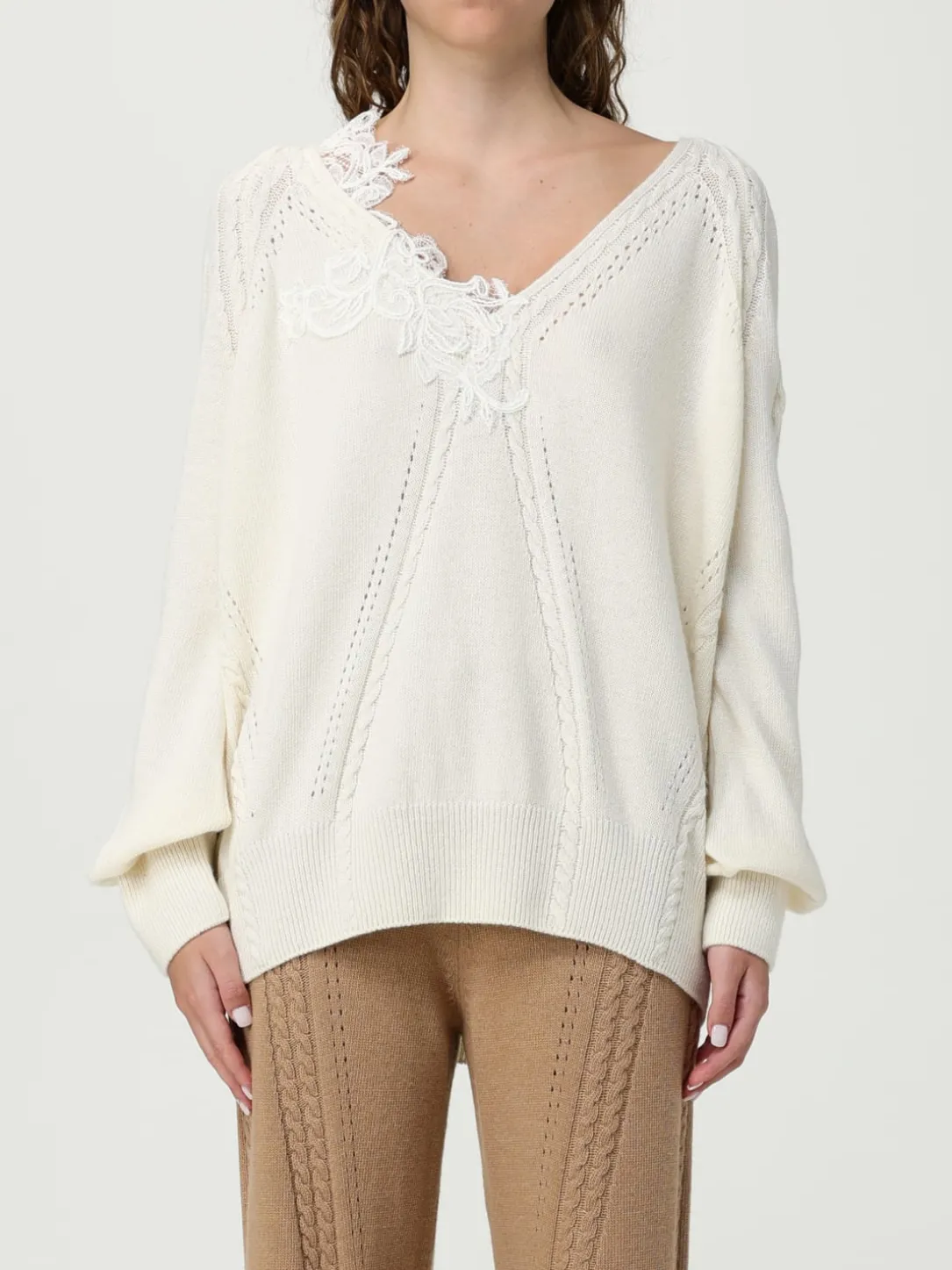 Maglia a v in misto lana Ermanno Scervino Life