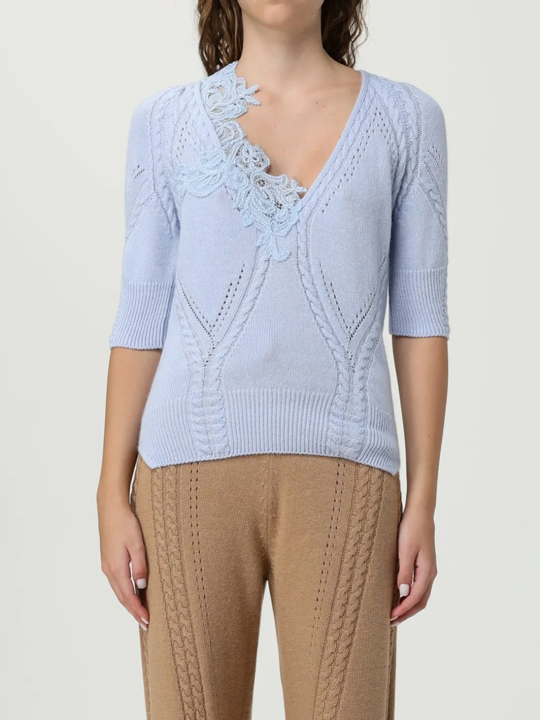 Maglia a v in misto lana Ermanno Scervino Life