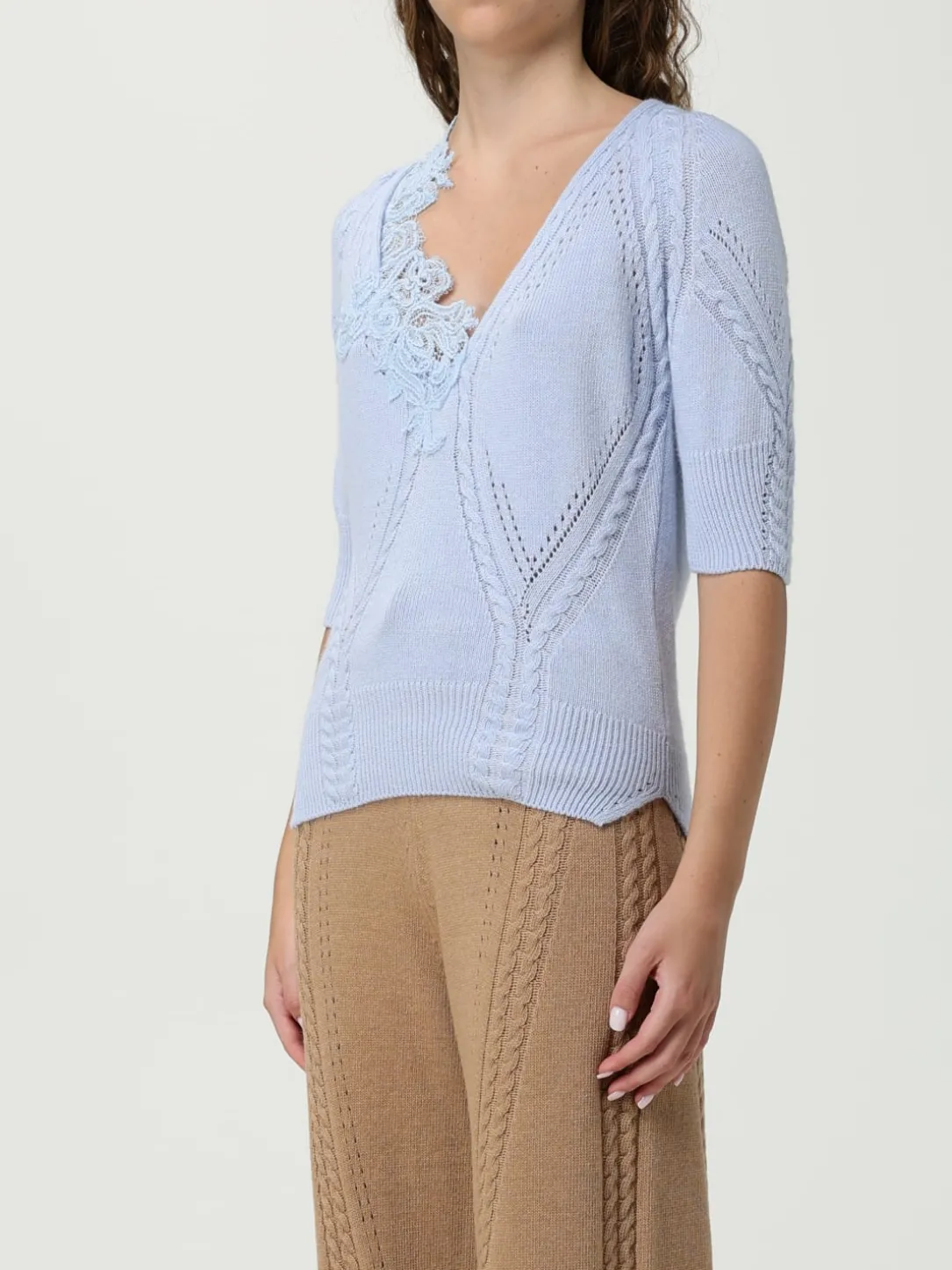 Maglia a v in misto lana Ermanno Scervino Life