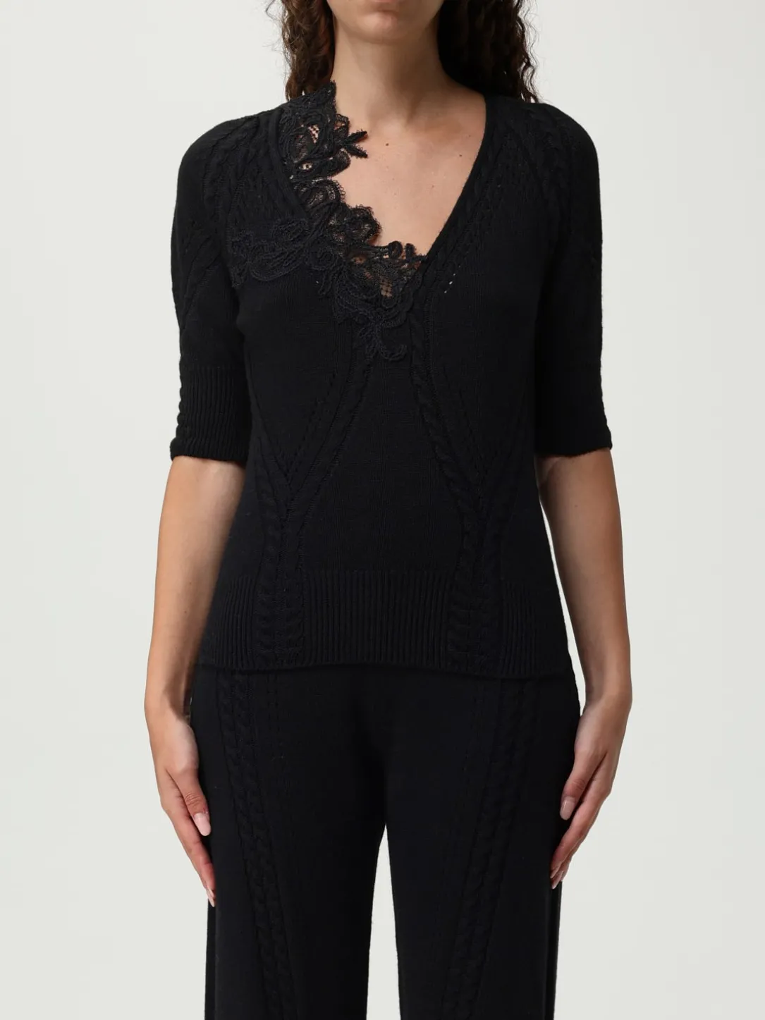 Maglia a v in misto lana Ermanno Scervino Life