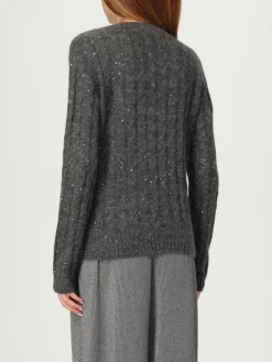 Maglia a v in mohair tricot Brunello Cucinelli