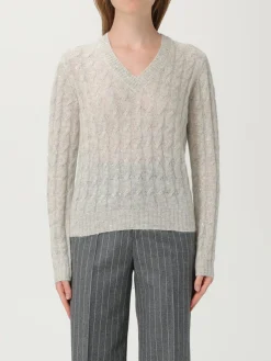 Maglia a v in mohair tricot Brunello Cucinelli