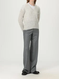 Maglia a v in mohair tricot Brunello Cucinelli