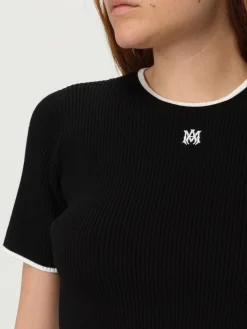 Maglia crop in misto viscosa con mini logo Amiri
