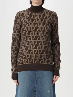 Maglia Fendi in misto cotone con motivo monogram