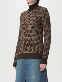 Maglia Fendi in misto cotone con motivo monogram