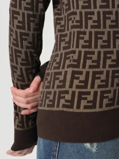 Maglia Fendi in misto cotone con motivo monogram