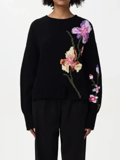 Maglia in cotone con fiori Twinset