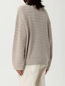 Maglia in cotone con paillettes Brunello Cucinelli
