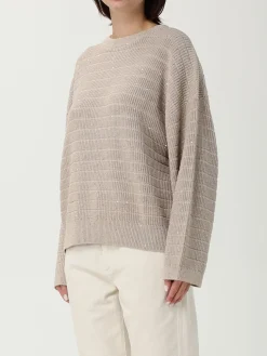 Maglia in cotone con paillettes Brunello Cucinelli