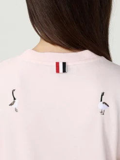 Maglia in cotone con ricami all-over Thom Browne