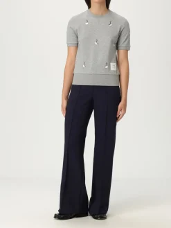 Maglia in cotone con ricami all-over Thom Browne