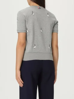 Maglia in cotone con ricami all-over Thom Browne