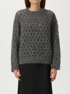 Maglia in lana mohair con paillettes Brunello Cucinelli