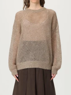 Maglia in lana vergine e cashmere a rete Brunello Cucinelli