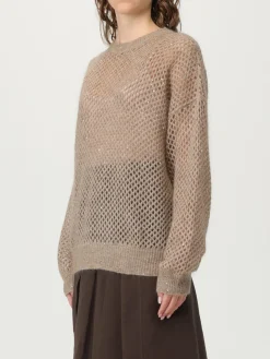 Maglia in lana vergine e cashmere a rete Brunello Cucinelli