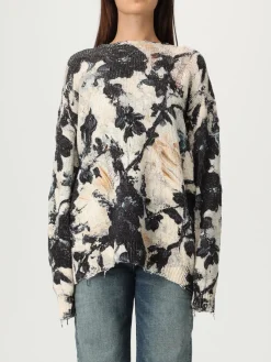 Maglia in misto cotone floreale R13