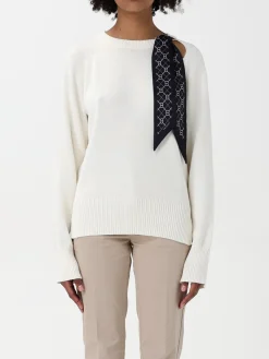 Maglia in misto lana con foulard Twinset